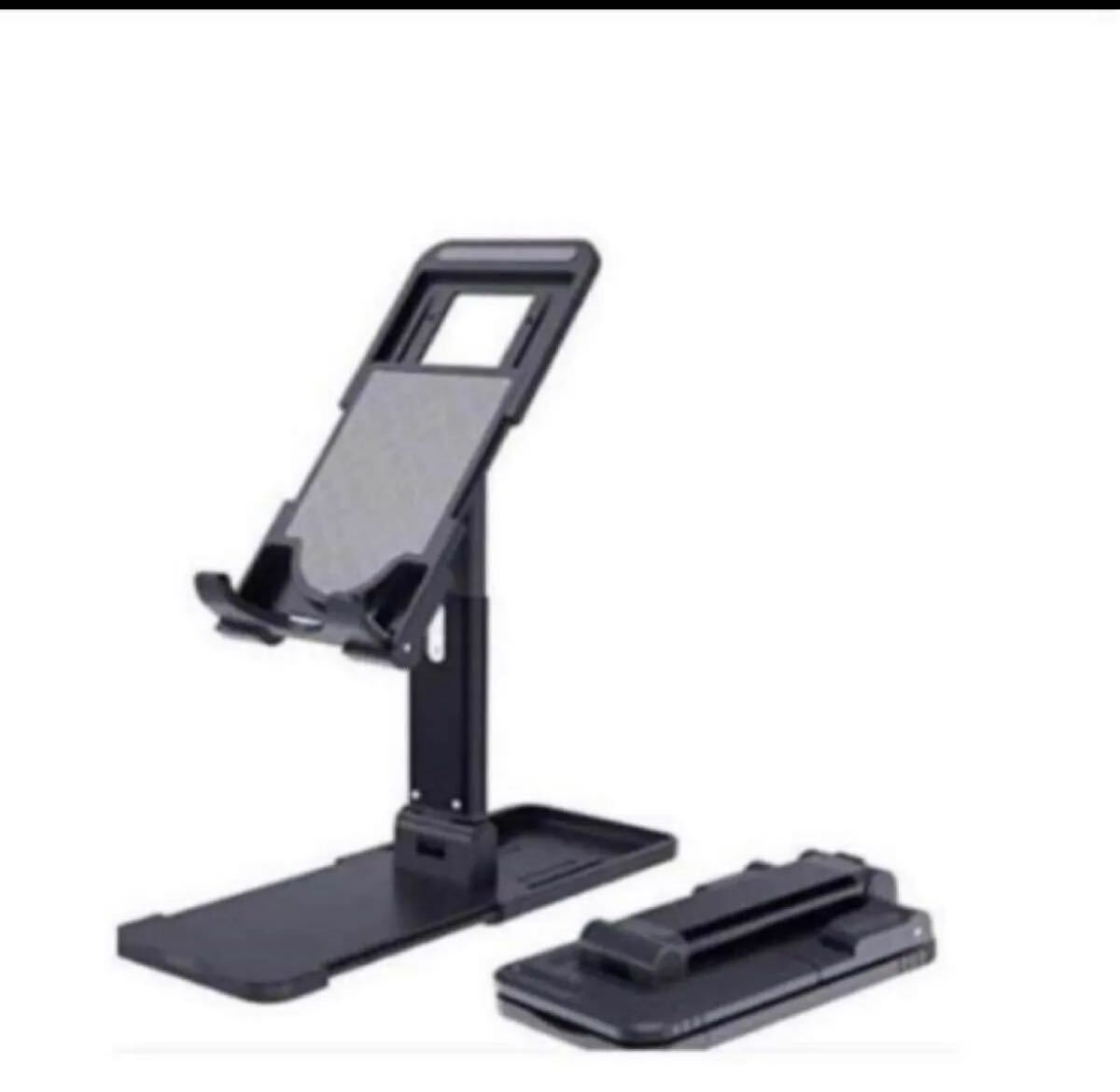 スマホスタンド スマホホルダー タブレットスタンド 角度高度調整可能。色:黒拍卖