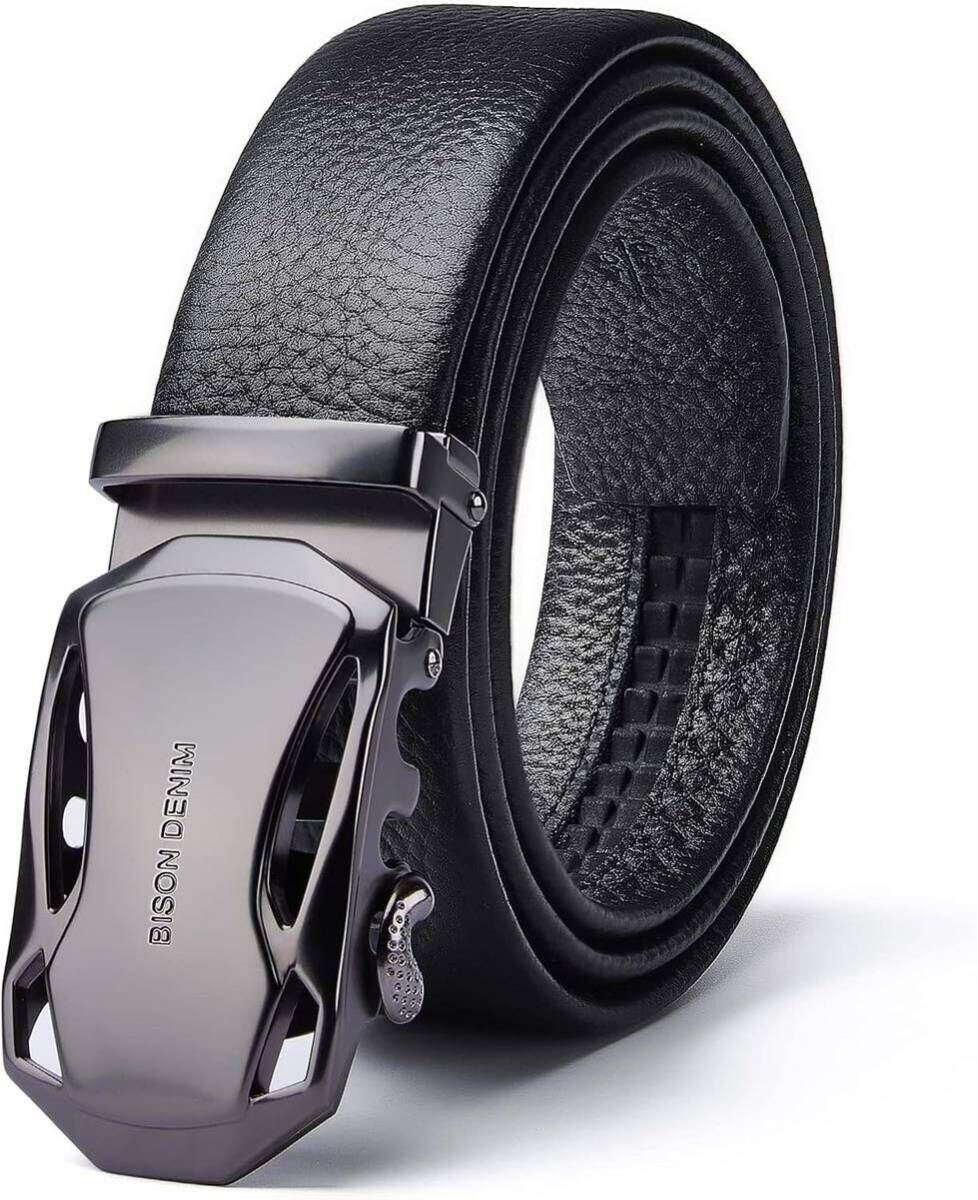 ベルト メンズ 革ベルト 紳士用ベルト オートロック式 穴なし ビジネス スーツ用ベルト おしゃれ サイズ調整簡単 無段階調節長さは120cm拍卖