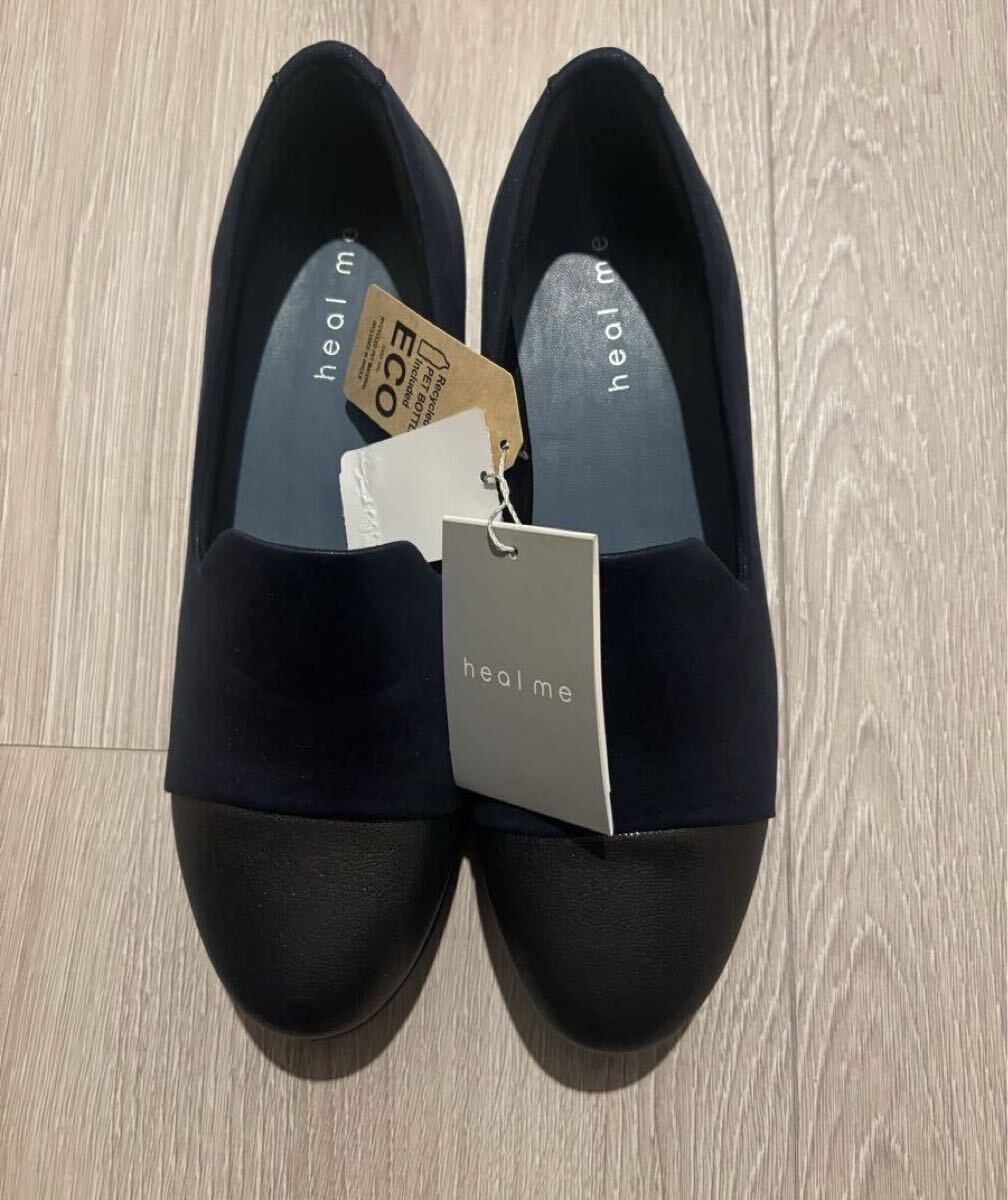 新品 レディーススリッポン 25.0cm 履きやすい 歩きやすい靴 パンプス カジュアル フォーマル ヒール約2cm シューズ 即決あり拍卖