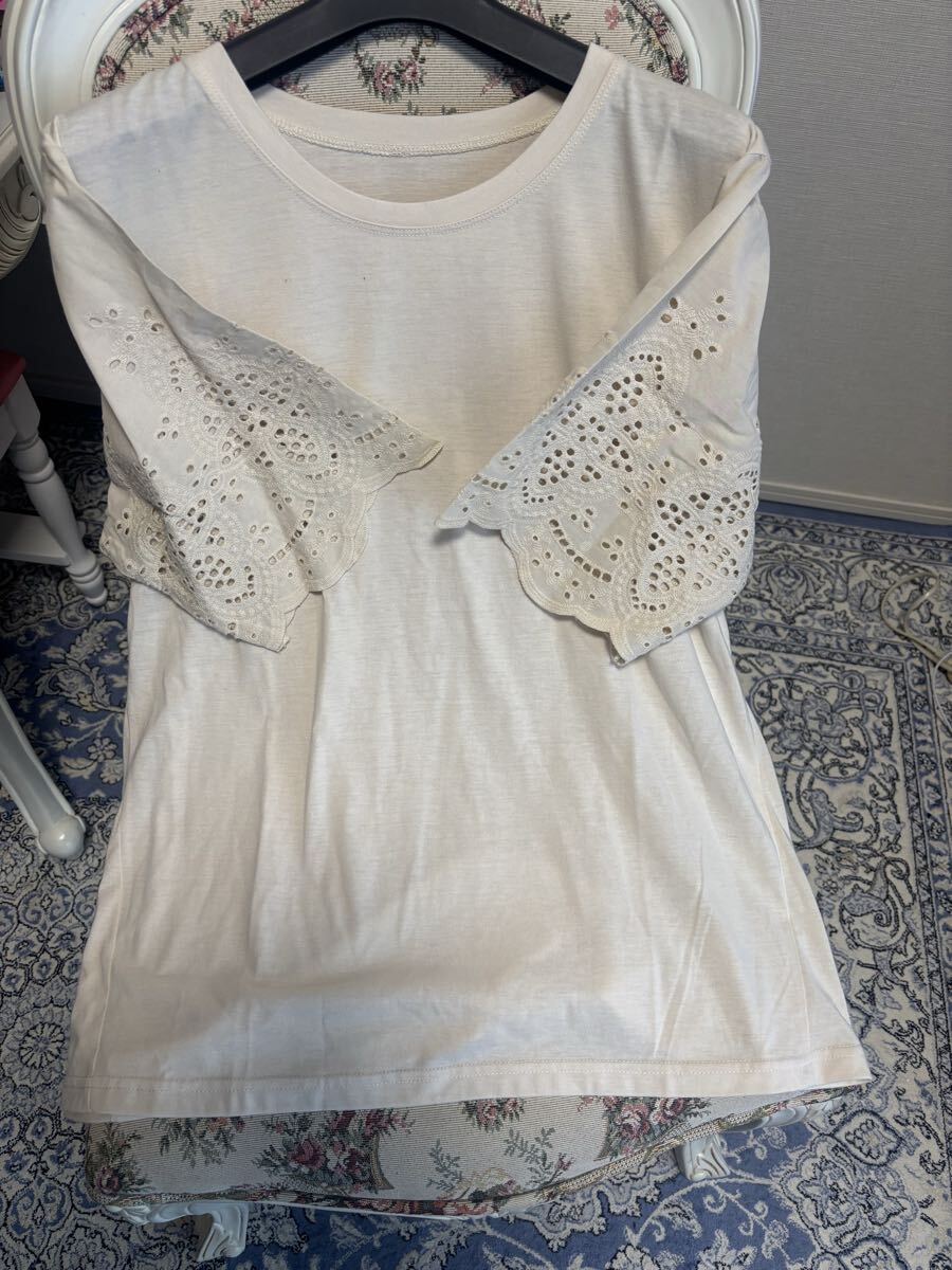 新品未使用 5Lサイズ 大きい ネイビー 半袖 チュニック カットソー おそでおしゃれ 即決あり拍卖