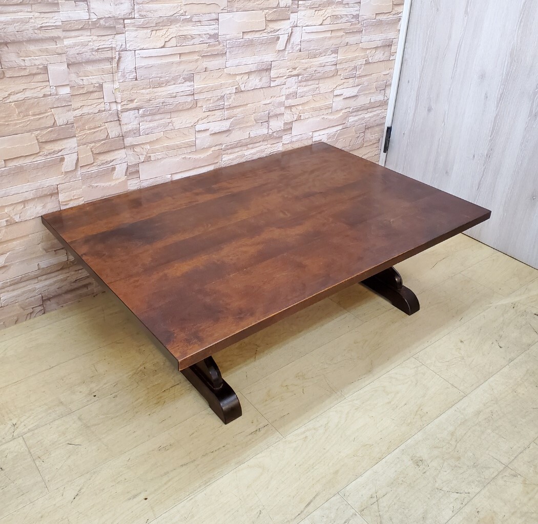 北海道民芸家具 折りたたみテーブル 座卓 ローテーブル 民藝 ホクミン レトロ 和家具 和モダン 天然木 机 幅106×奥行70×高さ33cm拍卖