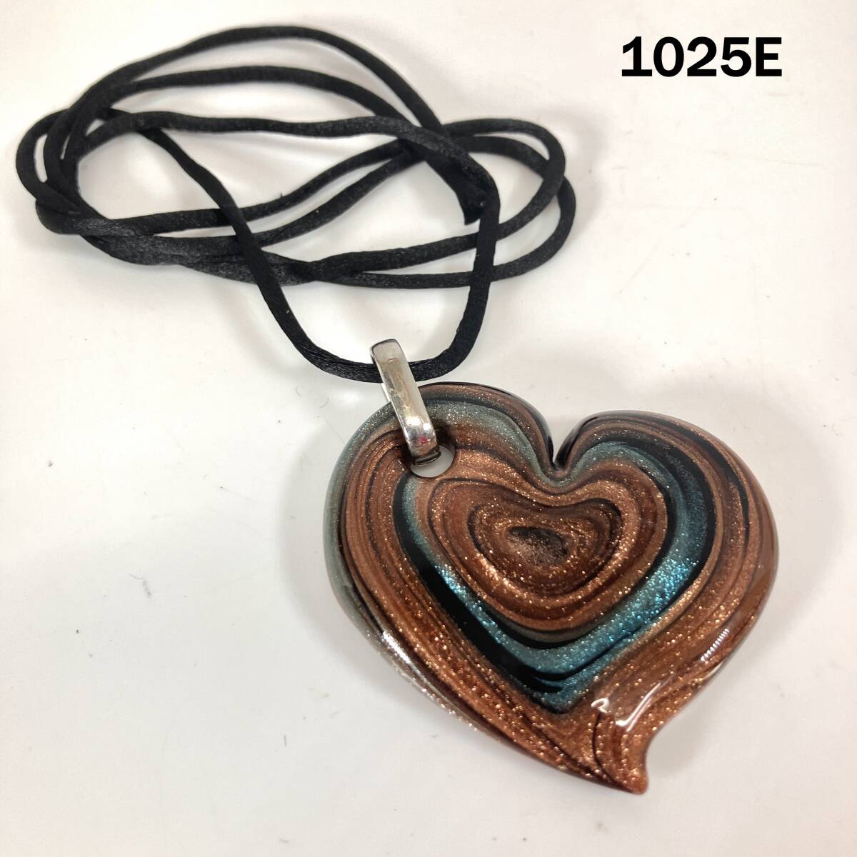(志)【新品】イタリア製★MURANO GLASS ベネチアンガラス ムラーノガラス ペンダント ネックレス ハート ヴェネチアン(I)1025E拍卖