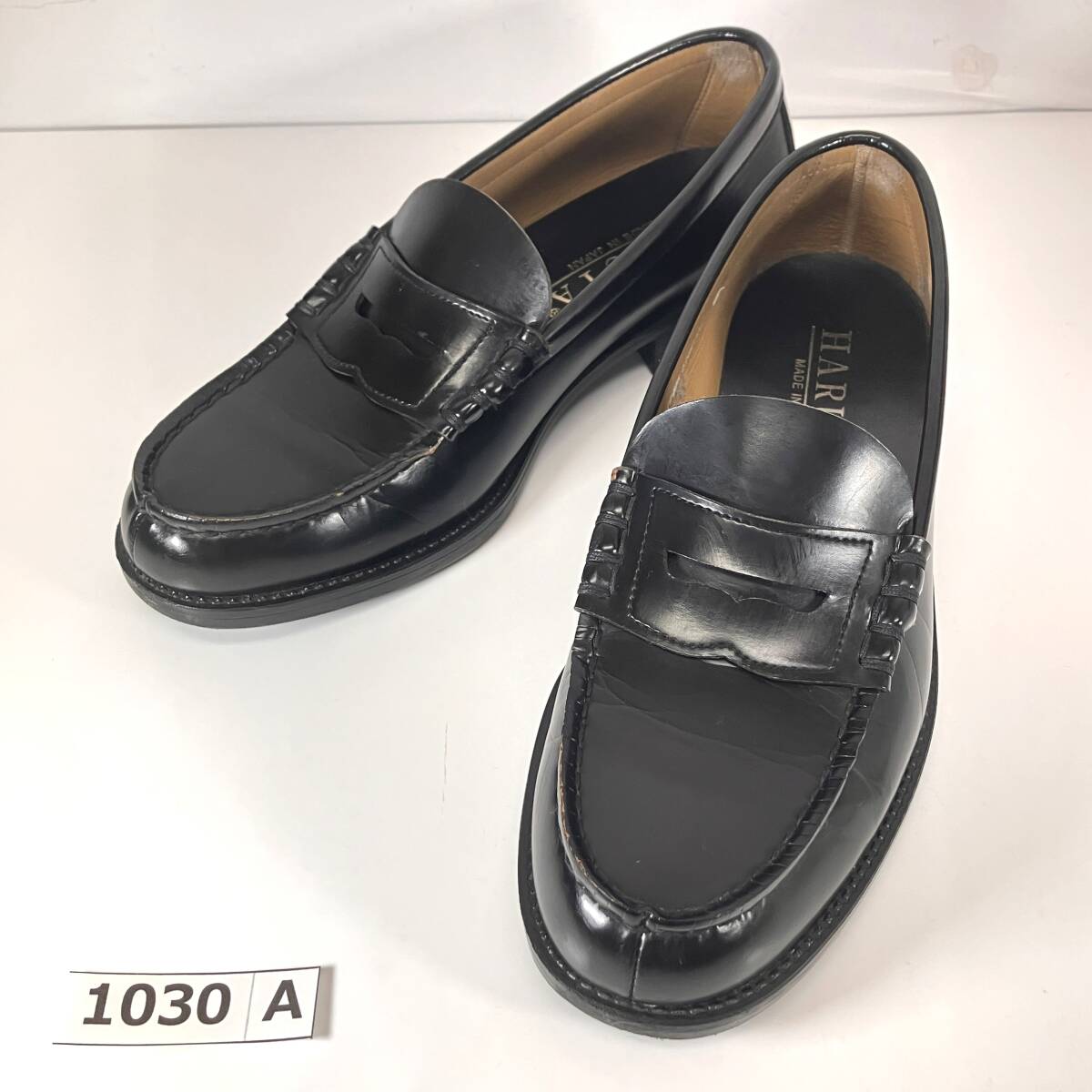 (志)HARUTA/ハルタ レザー コインローファー ビジネスシューズ 26cm EEE ブラック 黒 メンズ 5160(I)1030A拍卖