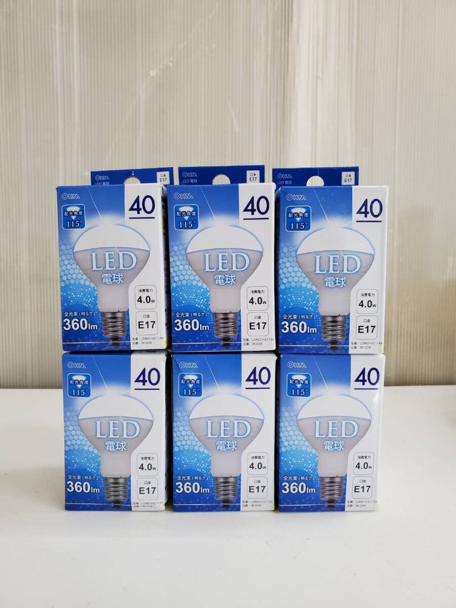 【新品 まとめ 6個セット】 OHM LED電球 レフランプミニ 40形 LDR4D-H-E17 A9 (昼光色) 口金E17 全光束(明るさ)360lm 配光角度115°拍卖