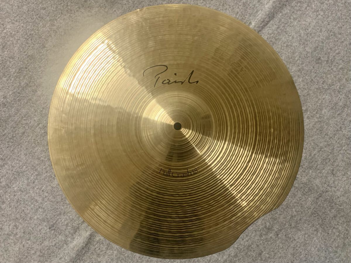 PAISTE 18インチ フル クラッシュ シンバル パイステ Signature 加工あり拍卖