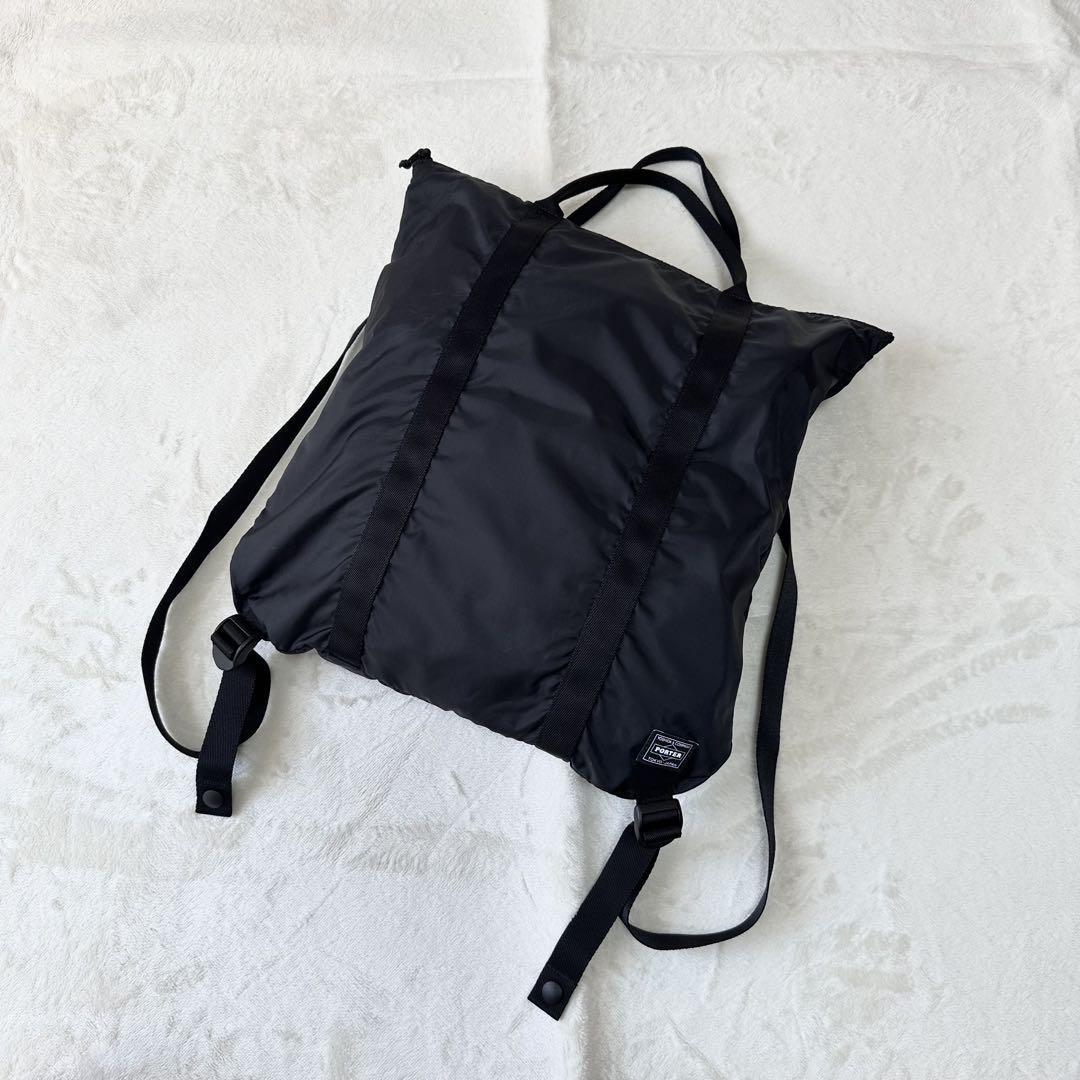 PORTER ポーター フレックス2WAYトートBAG リュック トートバッグ ナイロン ブラック 黒拍卖