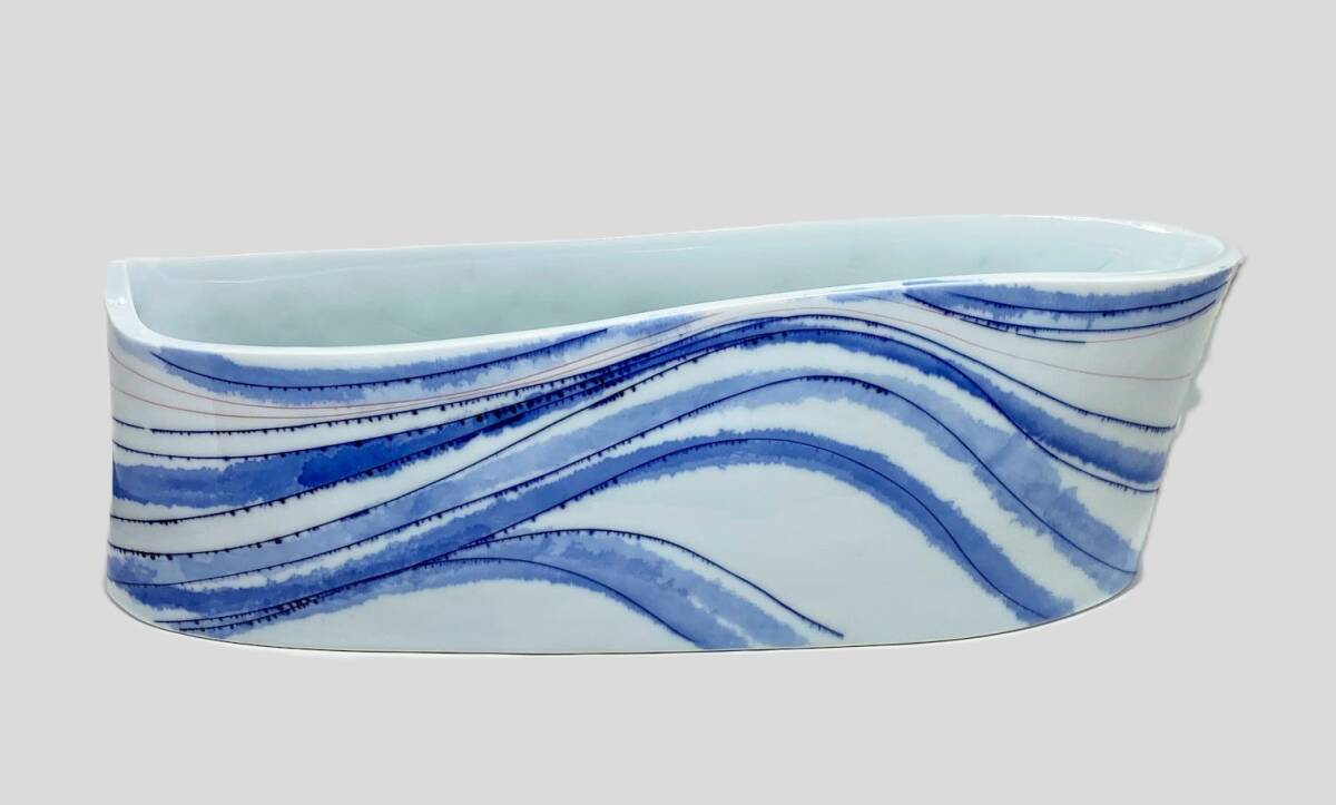 有田焼? 嶋田敏生 作 花瓶 花器 釉薬 インテリア オブジェ拍卖