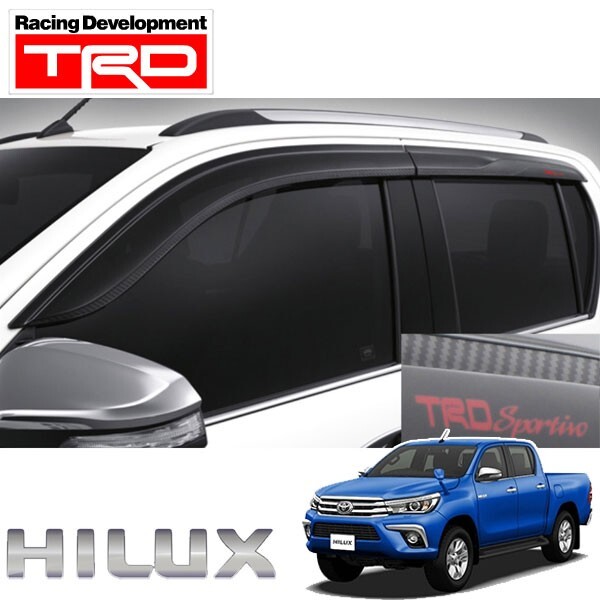送料込(北海道沖縄別)新型ハイラックス ドアバイザー トヨタ TRD 純正 金具付き 雨よけ サイドバイザー 即納 TOYOTA HILUX GUN125拍卖