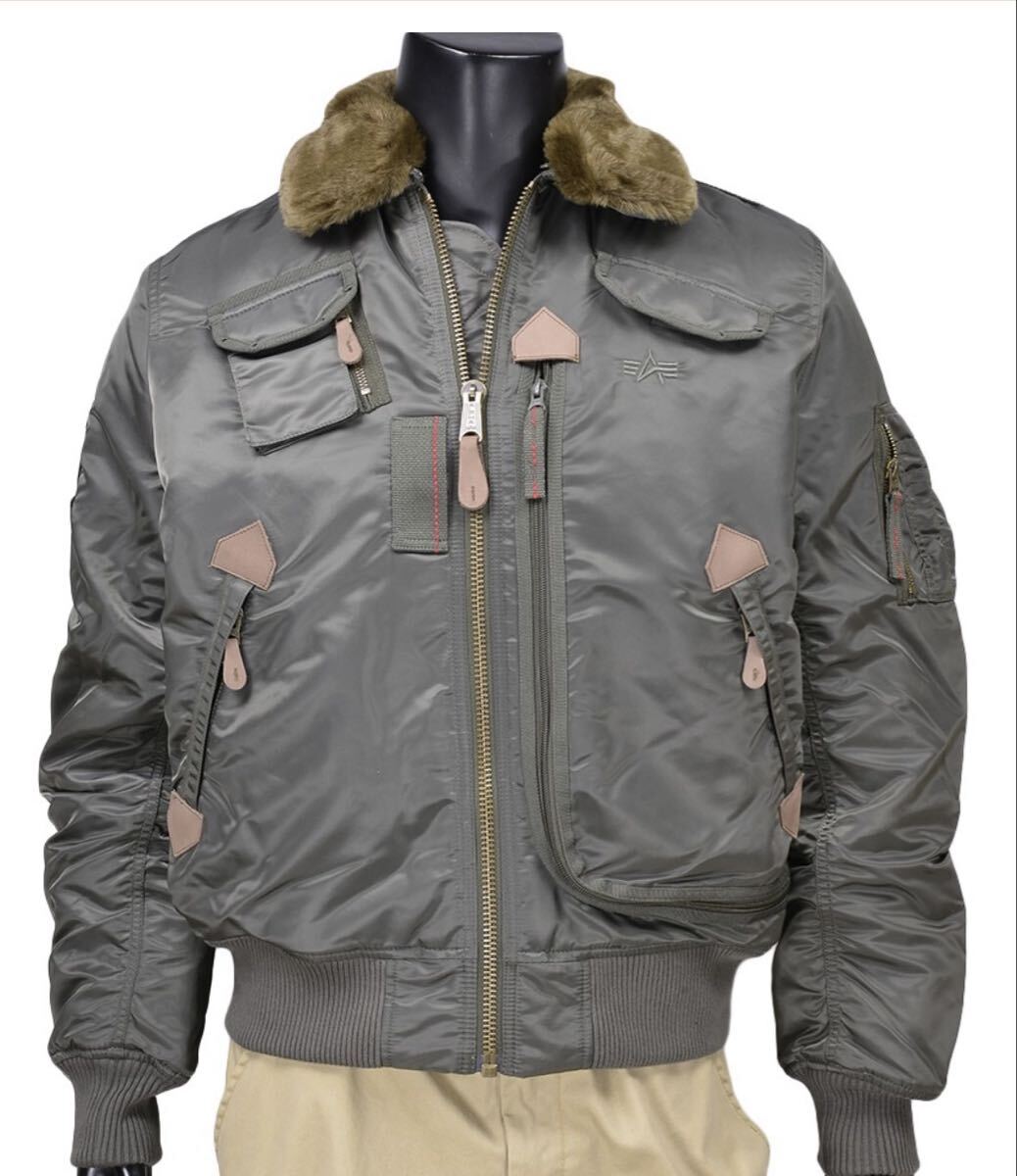 美品 ALPHA INDUSTRIES アルファ B-15フライトジャケット TA0611 MA-1 ミリタリー サイズXL 完売品拍卖