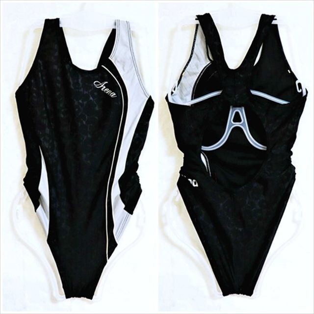 BE5-D84☆//arena/アリーナ♪競泳水着*クールなアシメデザイン*さりげなく主張するアニマル柄入り※一番安価な送料はゆうパケットなら250円拍卖