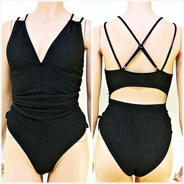 BE5-C71☆//ビッグXL♪サイドギャザーで美脚ハイレグに♪谷間や背中も大胆でSEXY♪スイムウェア※一番安価な送料はゆうパケットなら280円拍卖