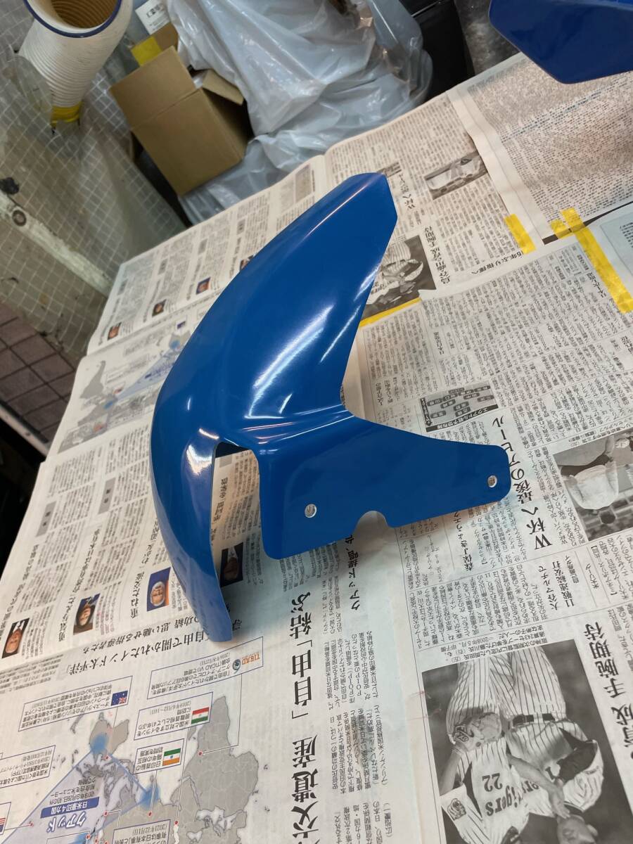 NSR50、NSF100用リアフェンダー 青ゲル仕上げ拍卖