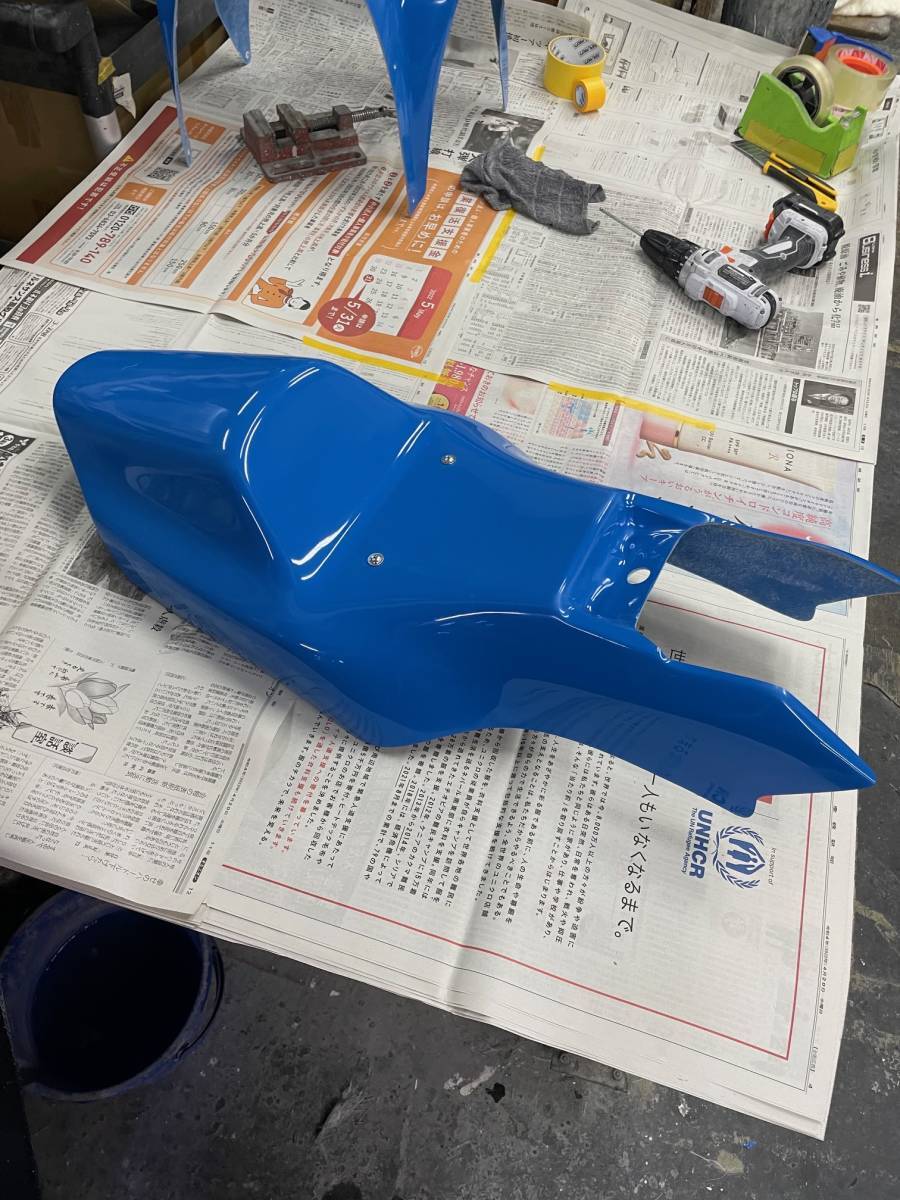NSR50後期純製形状シートカウル 青ゲル仕上げ 強化バージョン拍卖