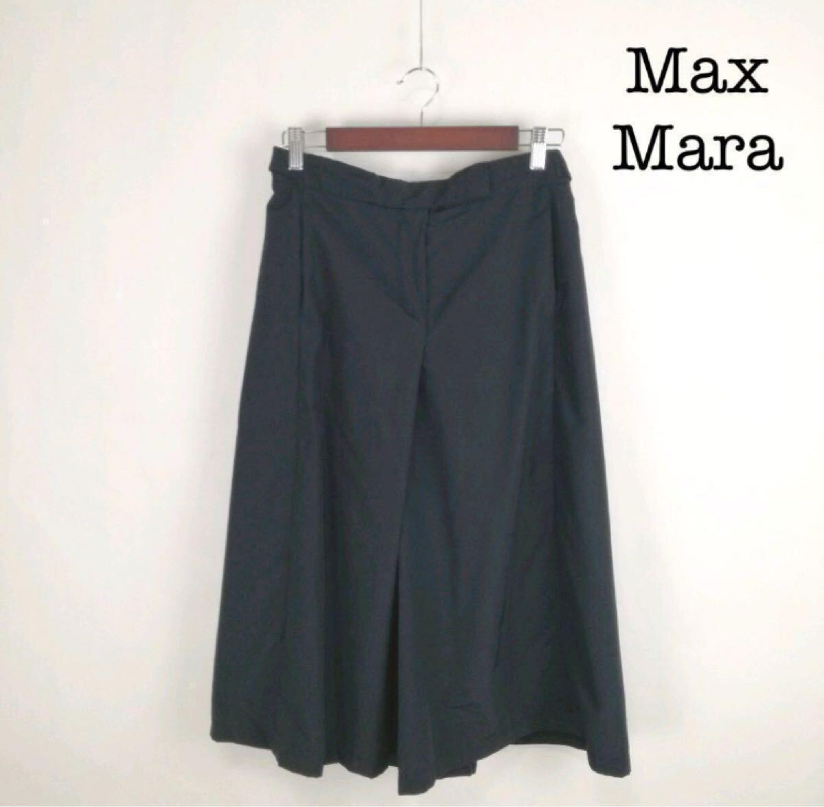 Max Mara マックスマーラ 40 ネイビー ナイロン ハーフ 大きいサイズ パンツ ボトムス L拍卖