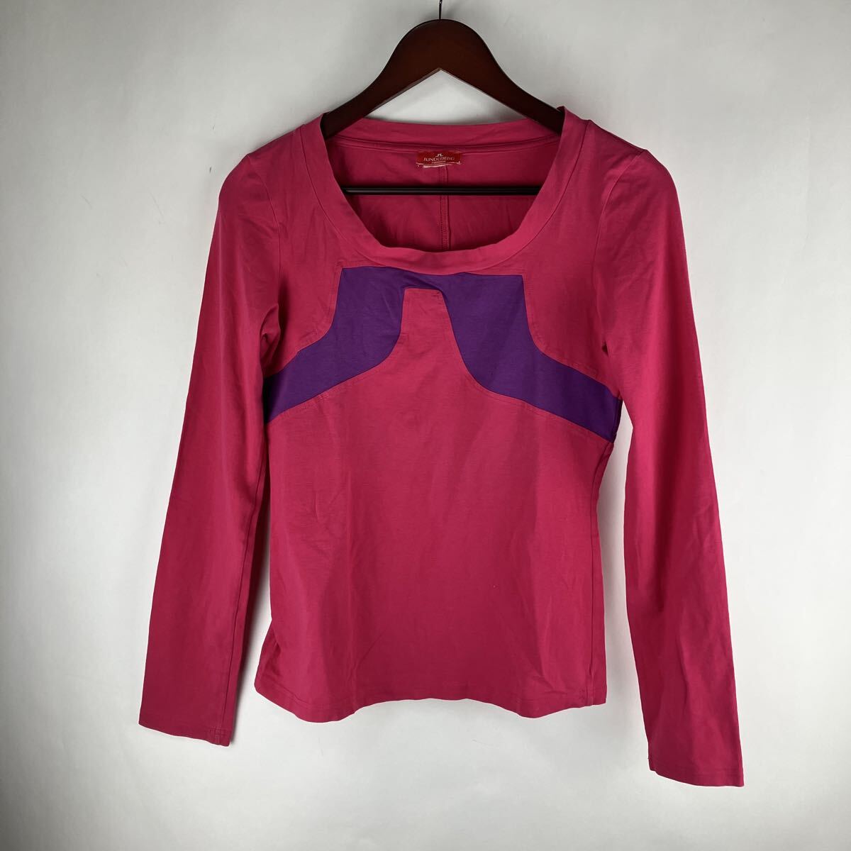 Jリンドバーグ カットソー 長袖Tシャツ 社交ダンス ダンス ロンT 練習用 スポーツウェア Mサイズ ピンク系 古着拍卖