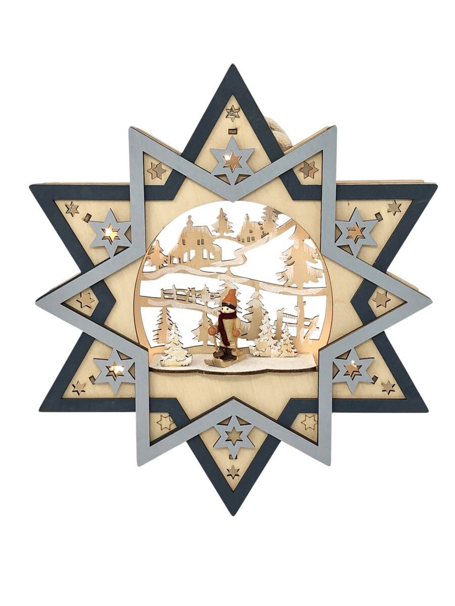 新品 壁掛けインテリア 6角スターハンギング ウッドデコレーション LEDライト 電池式 スキー クリスマス 雑貨拍卖