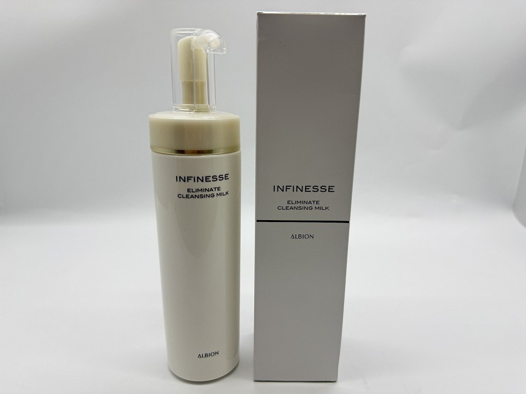 ■新品未使用品【ALBION アルビオン アンフィネス エリミネート クレンジング ミルク ふき取り・洗い流し両用タイプ 200g 箱付き】SH-21135拍卖