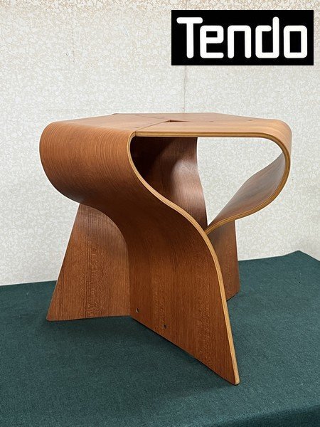 §展示級【天童木工 / Tendo マッシュルームスツール S-7297TK-NT チーク材 オブジェ 芸術品 ヤマナカグループ】モデルルーム設置品 Q09143拍卖