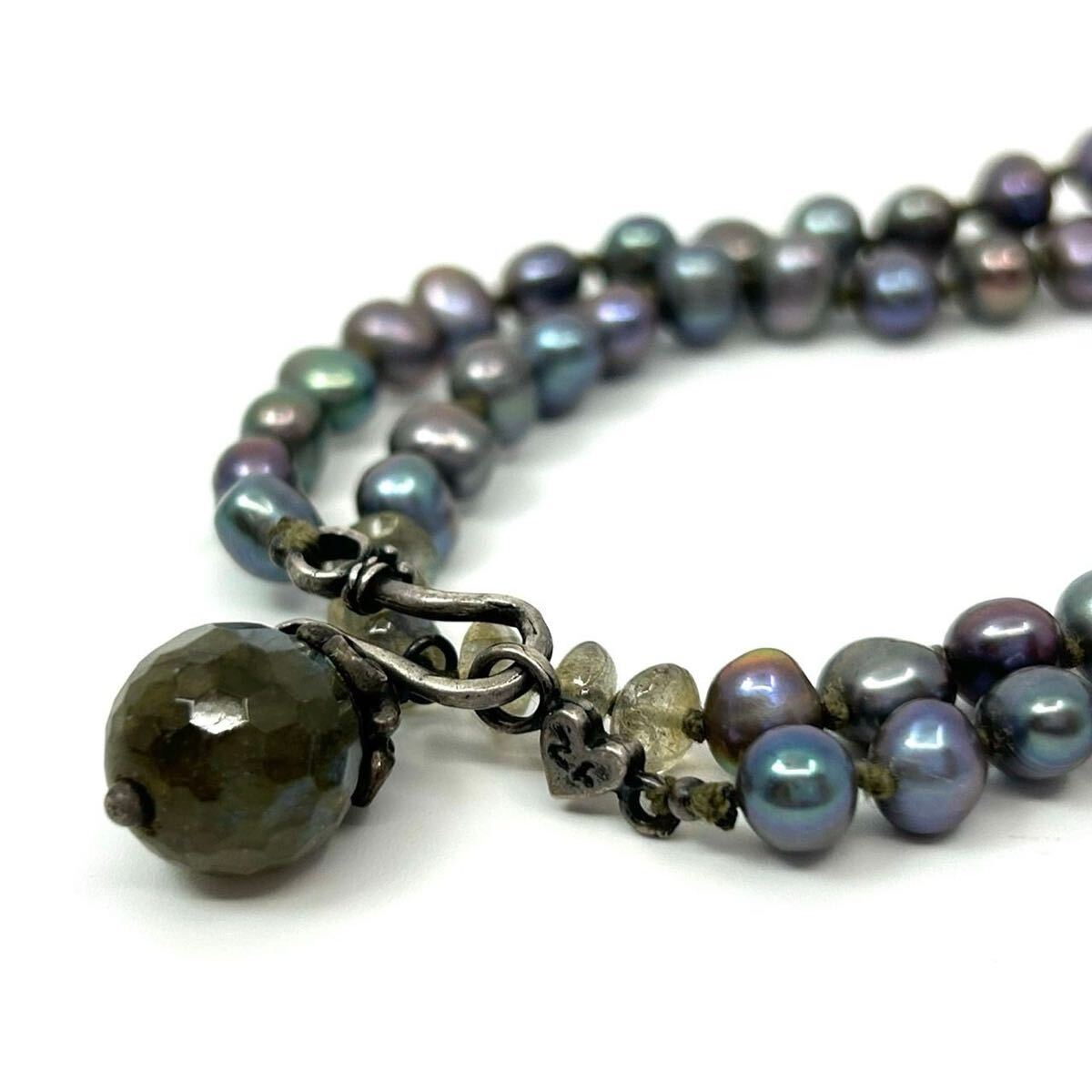 【美品】本真珠 バロックパール ブラック 染めパール ネックレス レディース 黒 真珠 首飾り フォーマル カジュアル I3 拍卖