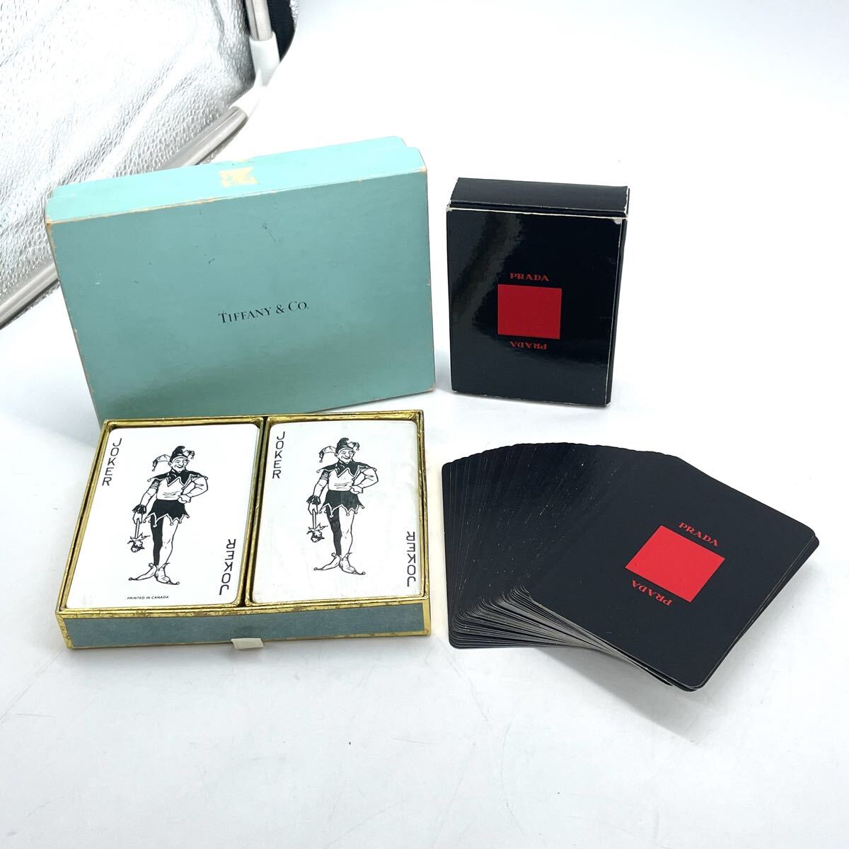 【希少 良品】ティファニー プラダ トランプ 2点セット Tiffany&Co. PRADA プレイングカード コレクション カードゲーム 箱付属拍卖