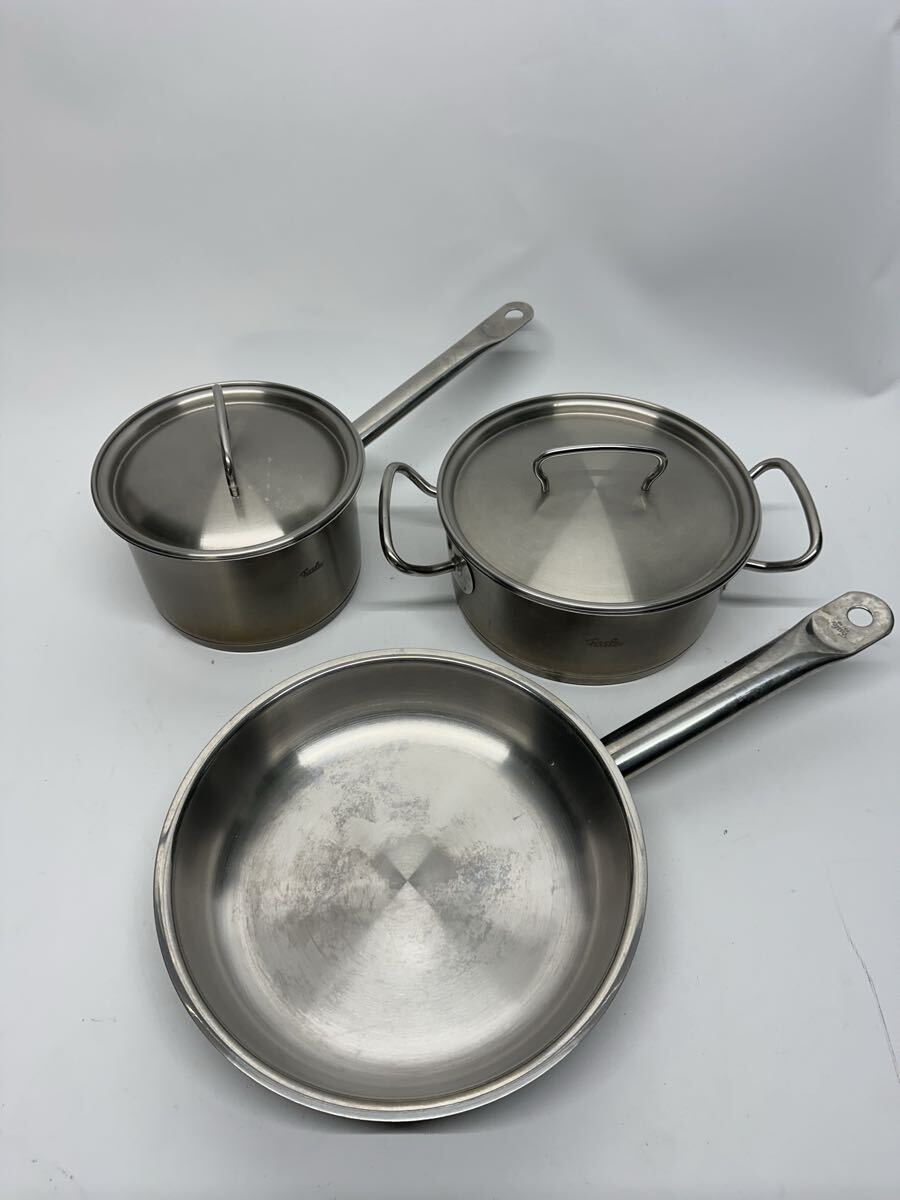 【中古】 Fissler:フィスラー/フライパン/片手鍋/両手鍋/3点セット拍卖