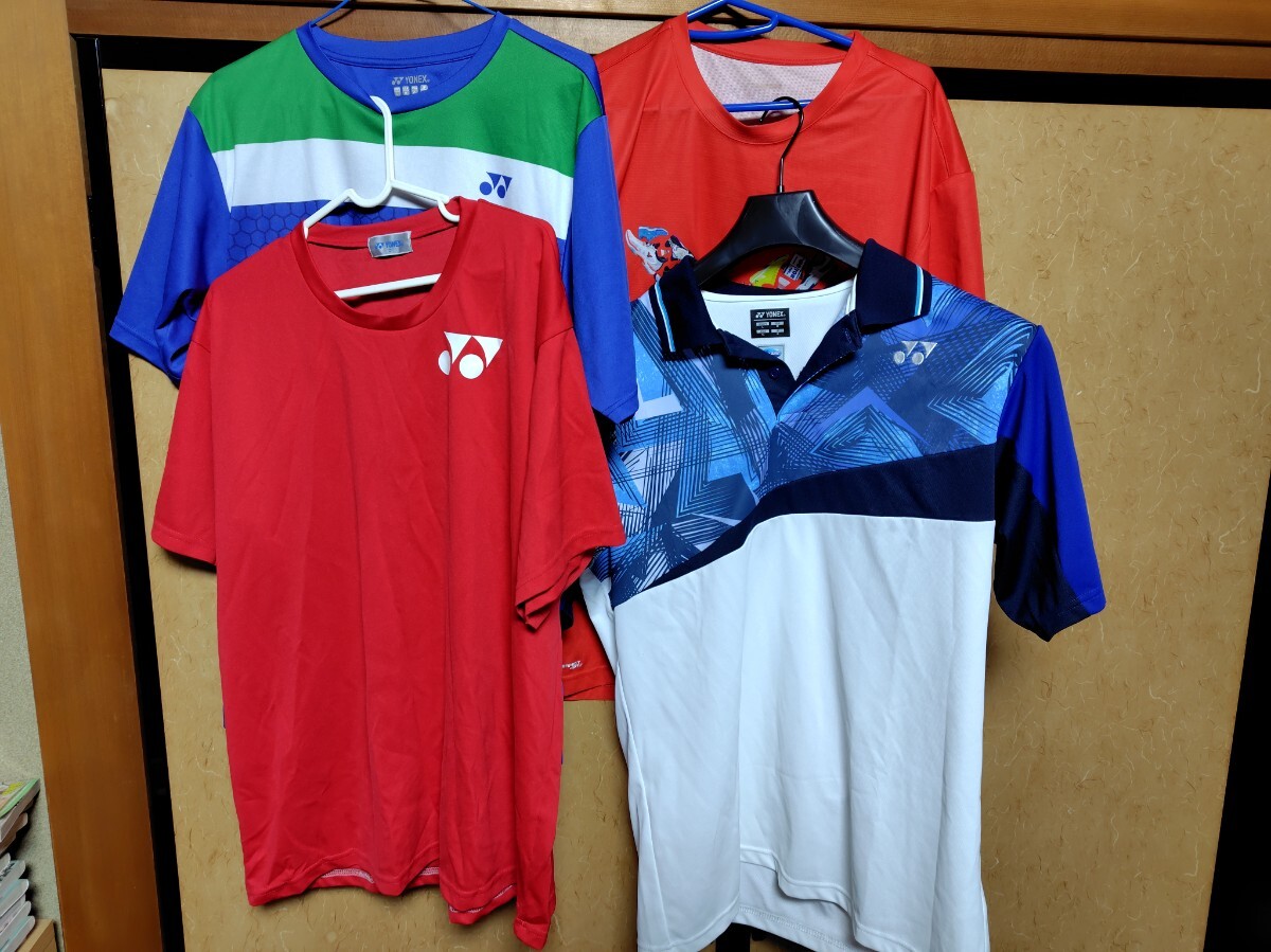 YONEX ヨネックス 練習着 ユニフォーム バドミントン テニス 美中古 まとめ売り 国内正規品 O LL 格安 ポロシャツ ゲームシャツ XL VICTOR拍卖