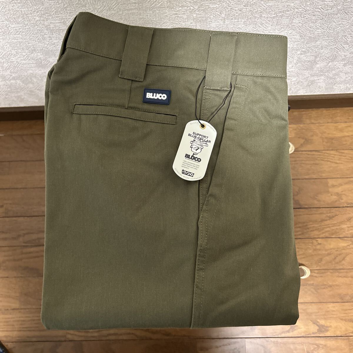 新品 BLUCO ブルコ STANDARD WORK PANTS スタンダードワークパンツ 0004 OL-004 サイズS オリーブ色拍卖