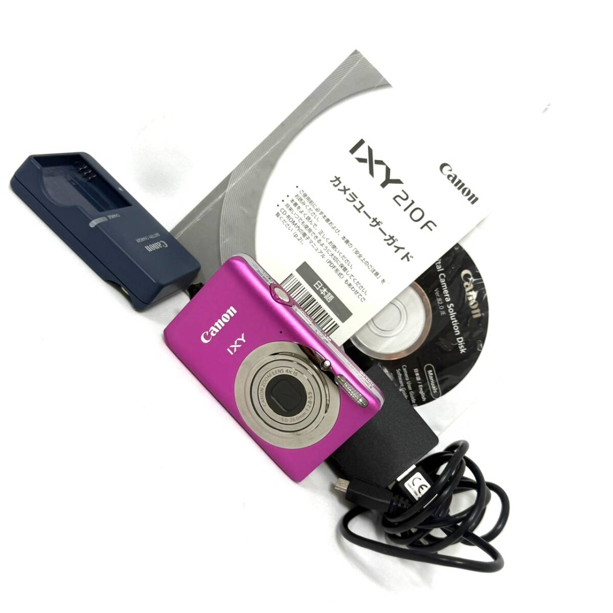 1701 【動作確認〇】Canon キャノン カメラ デジタルカメラ IXY 210F カメラユーザーガイド付き 家電 カラー ピンク シルバー拍卖
