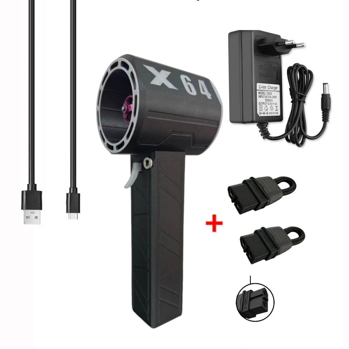 未使用ブロワー ミニジェットファン x64 強力 花粉対策 庭掃除 雑草 除草除雪 暴風強力 手持ちブロワージェット 車拍卖