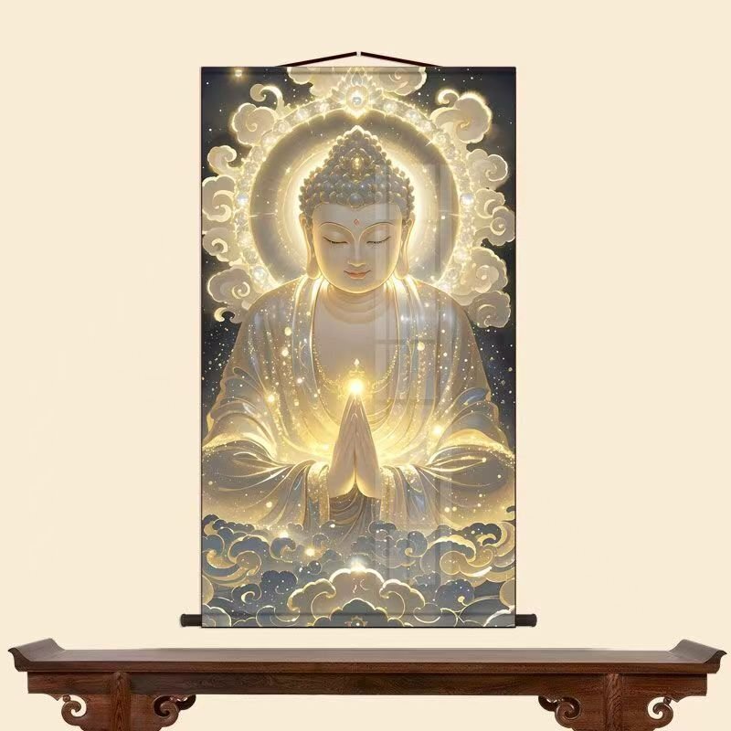 阿弥陀仏像 書斎玄関リビング装飾画 贈り物 開運厄除 60*120 CM拍卖