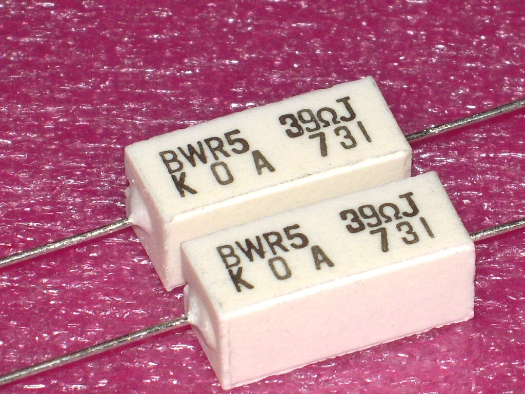 セメント抵抗 5W 39ΩJ(KOA)1セット2個拍卖