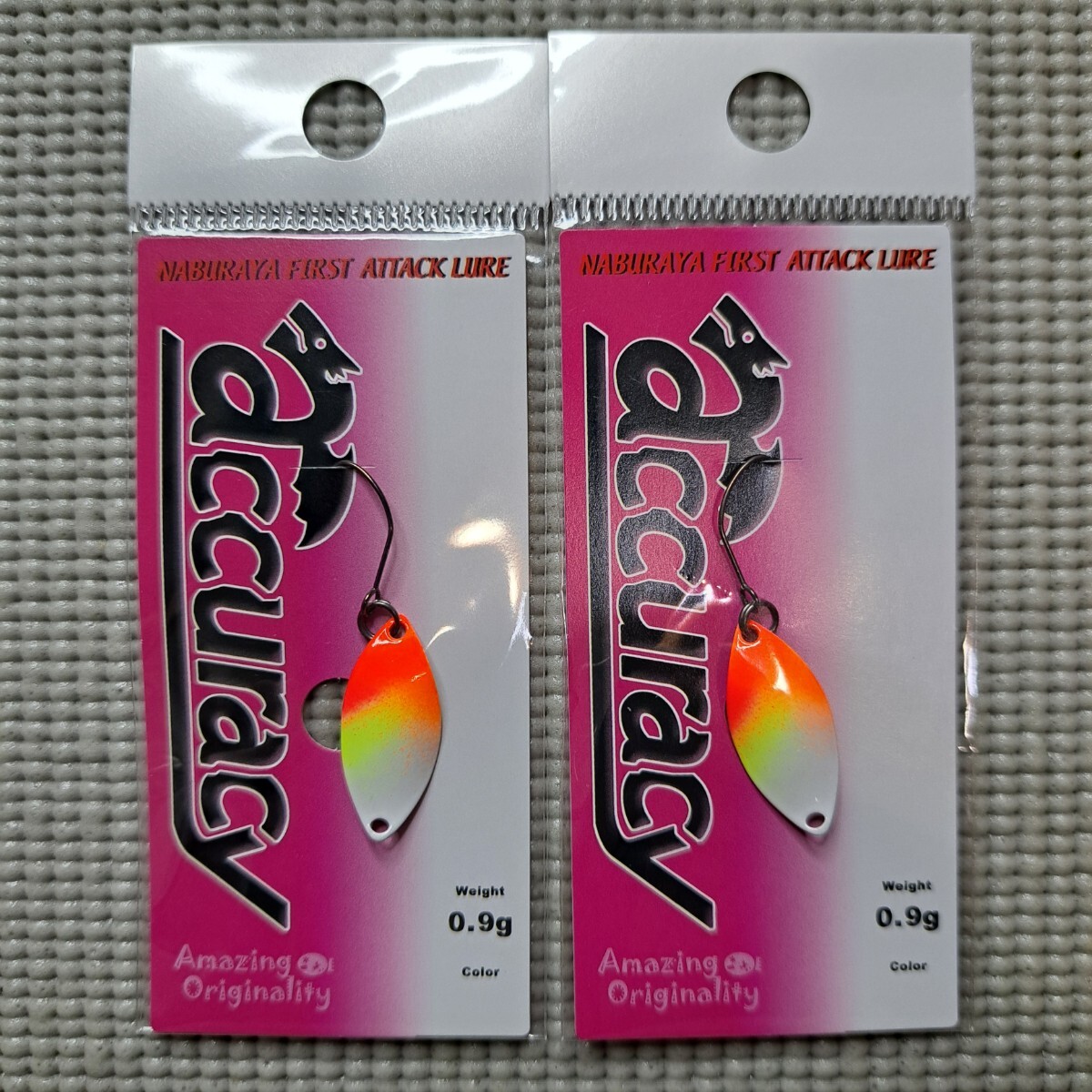 なぶら家 accuracy アキュラシー 0.9g 2枚 キックオンザフェスタ オオツカ オリカラ エリアトラウトスプーン 管釣り拍卖