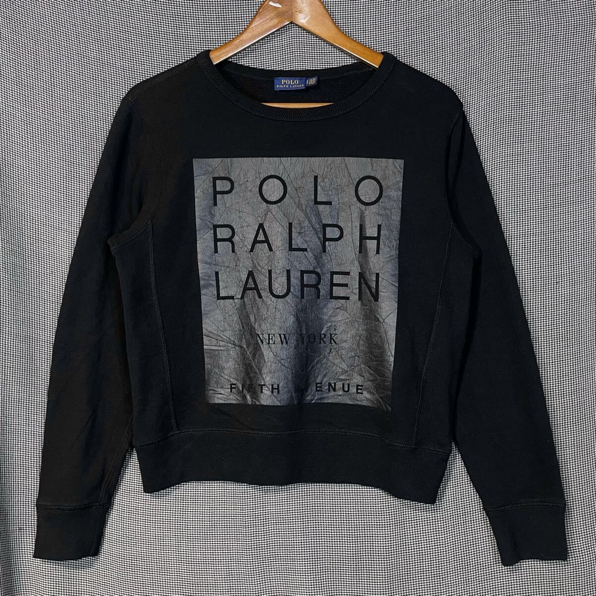 POLO RALPH LAUREN NY5番街 スウェット ポロラルフローレン ブラック トレーナー ユニセックス SHOP限定 FIFTH AVENUE 閉店済希少 柳11704拍卖