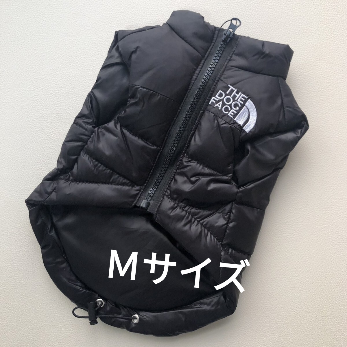 新品 犬服 M ブラックダウンベスト 超あたたかいドッグウェア ペット服 冬服拍卖