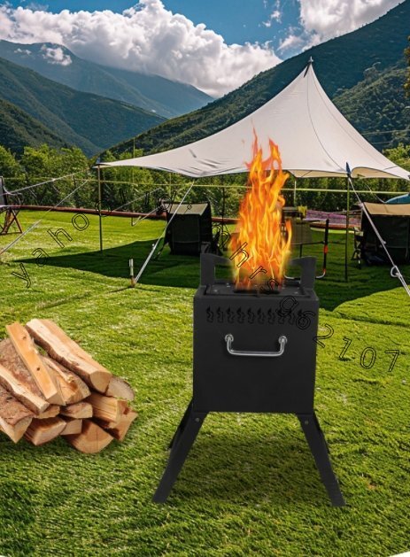 【煙が出ない】屋外携帯式ガス化薪ストーブ 家庭用焚き火コンロ キャンプ/庭/農村用拍卖