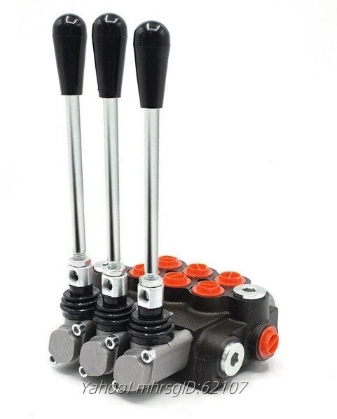 油圧制御バルブ、3 スプール複動油圧方向流量制御バルブ、ジョイスティック付き、油圧トラクターローダー制御バルブ拍卖