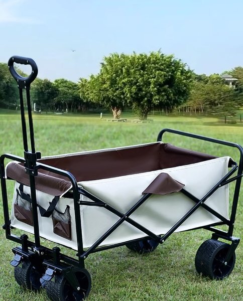 アウトドアキャンピングカー折り畳みピクニックキャンプ手押し旅行キャンプ引き車小トレーラー拍卖