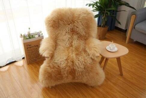 人気美品★ムートン 長毛 ピースラグ ムートンラグ 1P/70*100 天然羊毛 天然ムートン100%拍卖