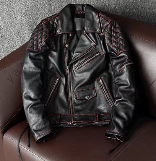 高級感満載★牛革 ダブルライダース 本革 レザージャケット 革ジャン バイクレザー メンズファッション ヴィンテージ アメカジ S~2XL拍卖