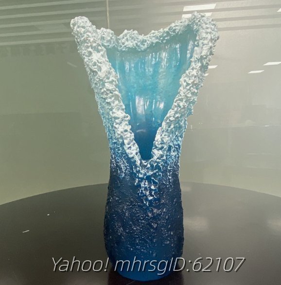 レジン 花瓶 波 オーシャン ブルー インテリア 置物 卓上 装飾 癒し 海洋 風 ギフト拍卖