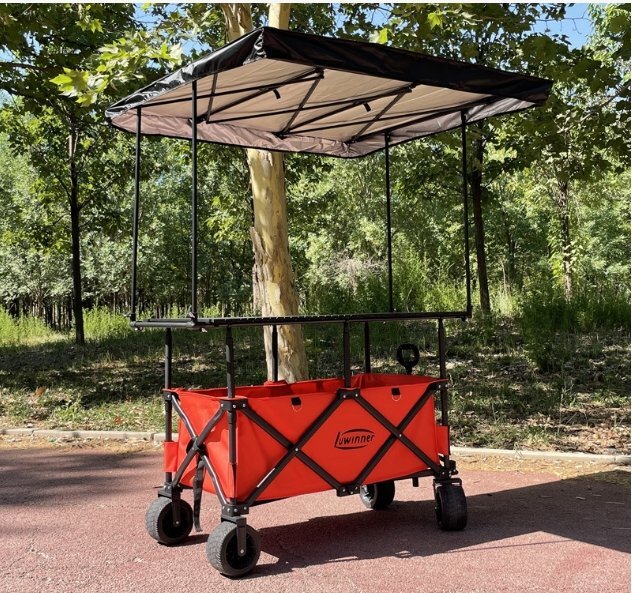 折り畳みと昇降可キャンピングカー大きなテーブル屋台車小屋日よけと雨を避ける食堂車拍卖