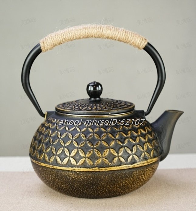 鉄瓶 鉄器 急須 おしゃれ IH 対応 鉄やかん 鉄分補給 900ml拍卖