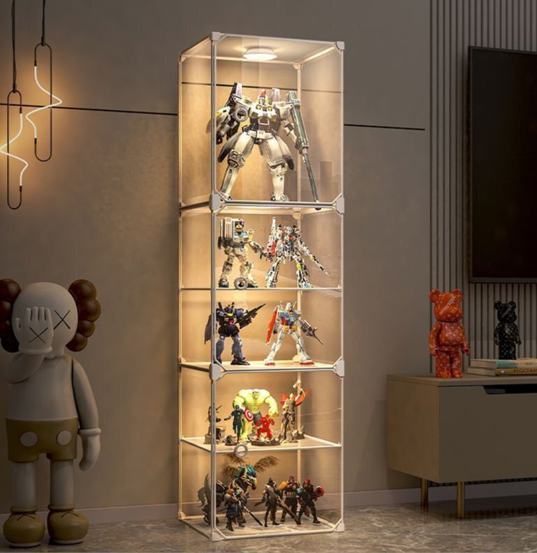 透明フィギュアレゴのショーケースブラインドケースのショーケース大容量おもちゃのショーケース陳列収納ケース1列4段拍卖