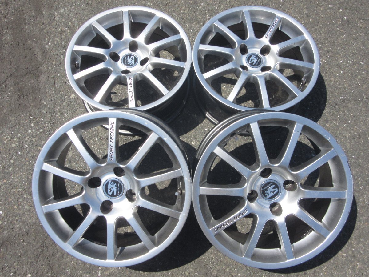 02-1154 SPORT TECHNIC/スポーツテクニック アルミホイール 16×7j 4H PCD108 +27 4本拍卖