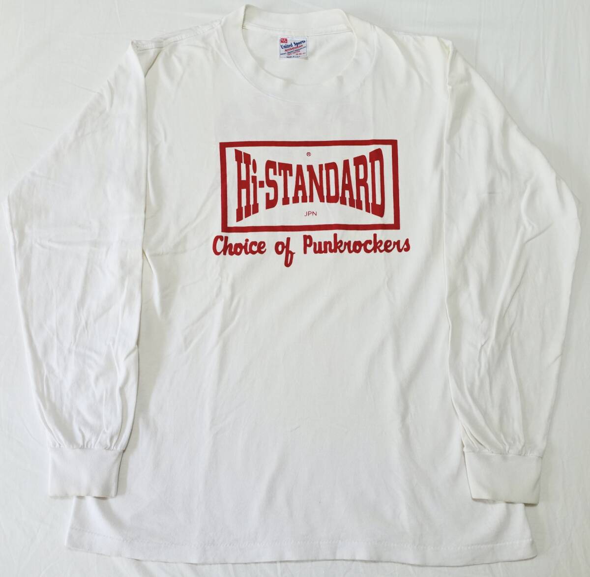 希少 レア 90s USA 当時物 ヴィンテージ Hi-STANDARD ハイスタンダード 長袖 Tシャツ M 白 ロンT PIZZA OF DEATH Ken Yokoyama NOFX PUNK拍卖
