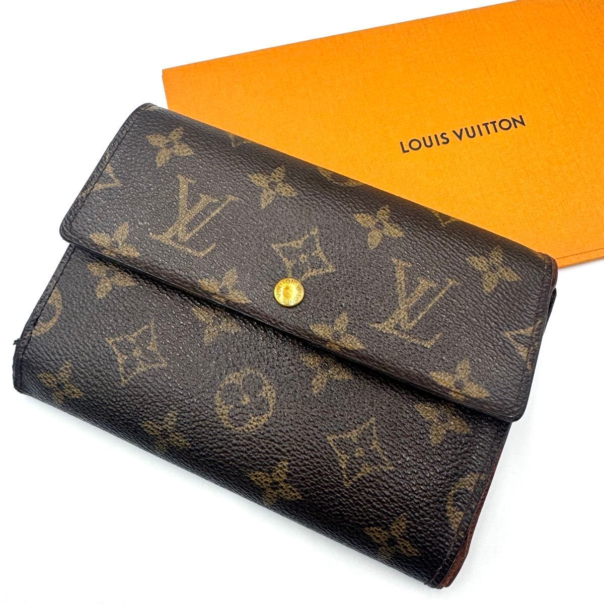 LOUIS VUITTON ルイ・ヴィトン モノグラム ポルト・トレゾール・エテュイ・パピエ 長財布 M61202拍卖