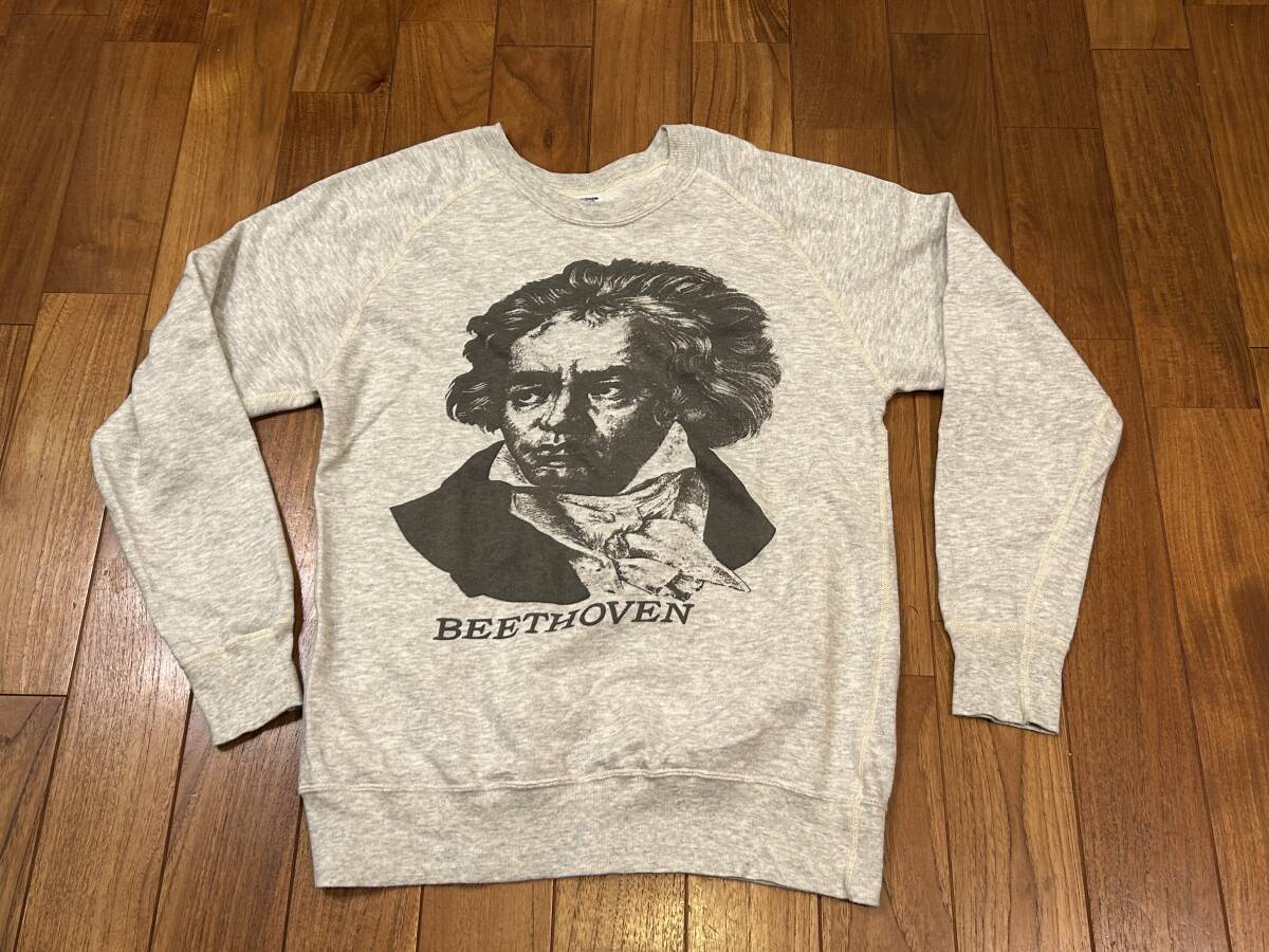 WAREHOUSE ウエアハウス ダブルワークス スウェット スエット S ベートーベン BEETHOVEN 音楽家 偉人 DUBBLEWORKS グレー VINTAGE 古着拍卖