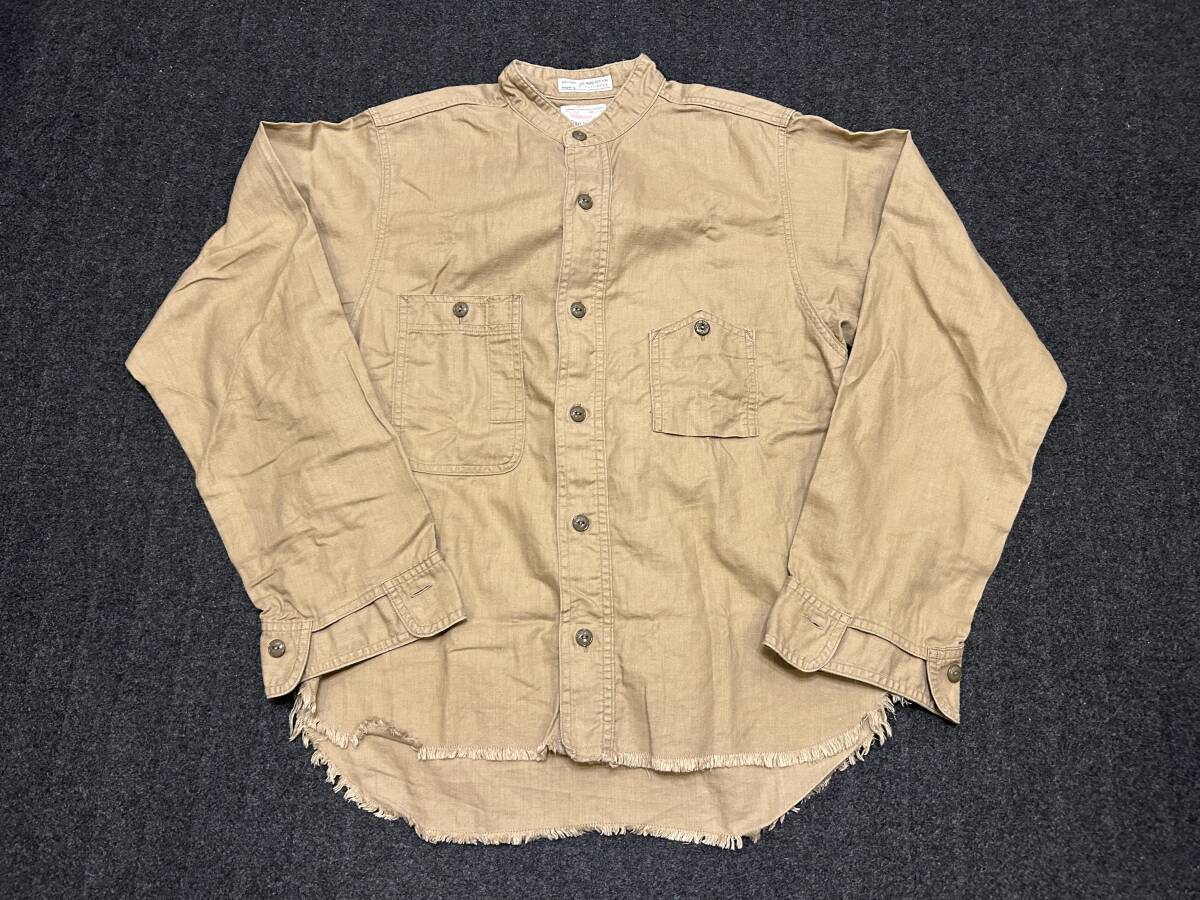 OLD PARK BIG YANK オールドパーク ビッグヤンク リメイク ヴィンテージ S バンドカラー プルオーバー シャツ ワーク 正規品 14ハーフ拍卖