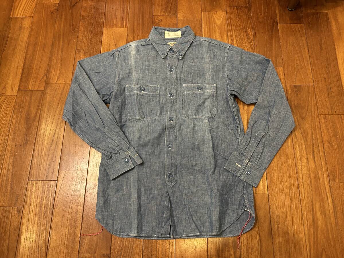 XS 東洋 buzz rickson fennica BEAMS シャンブレー ワーク シャツ バズリクソンズ ビームス フェニカ 日本製 別注 TOYO ボタンダウン拍卖
