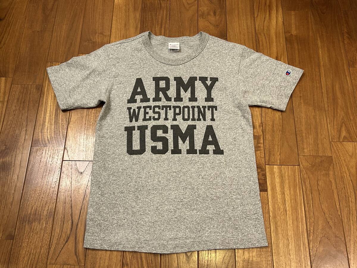 チャンピオン Champion Tシャツ S 杢グレー T1011 ARMY WESTPOINT USMA USA 米国製 ヘビーウェイト 染込 プリント ヴィンテージ VINTAGE拍卖